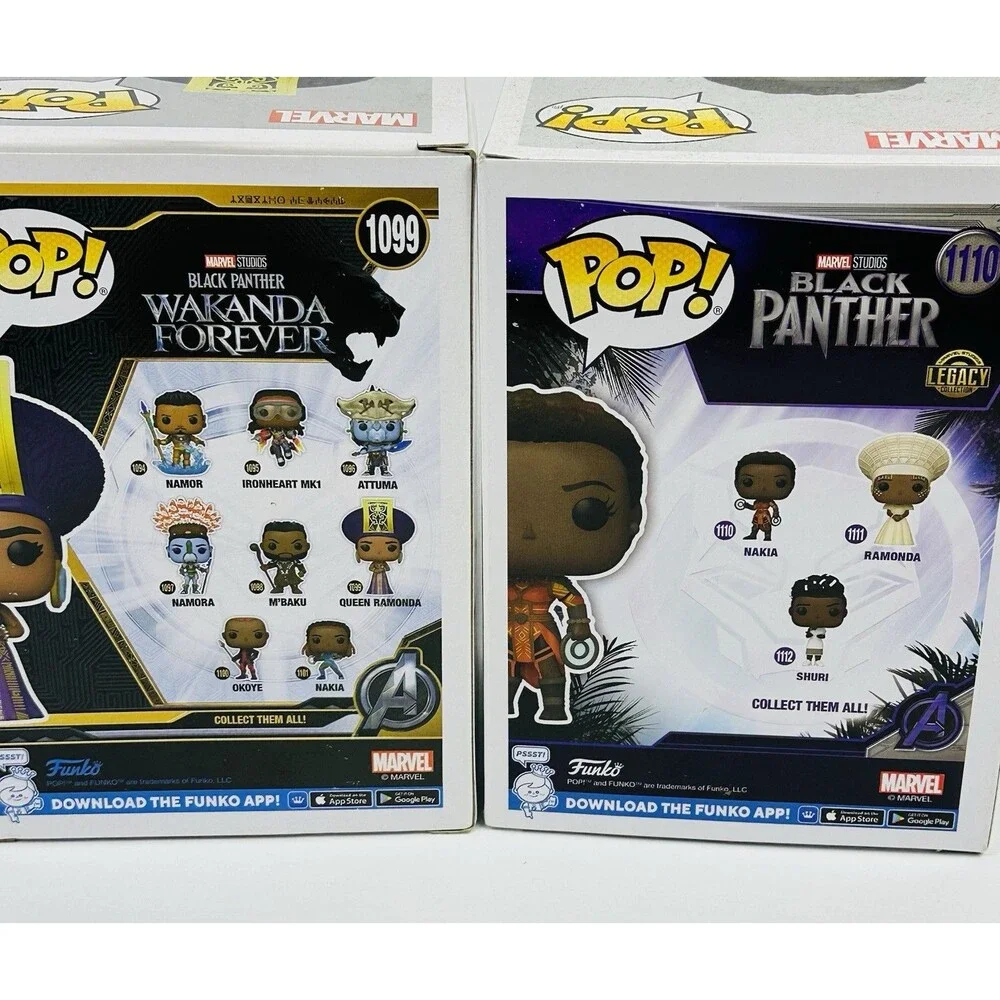 Funko Pop Lot of 4 Black Panther Wakanda Forever Queen Ramonda Nakia M’Baku NIB
